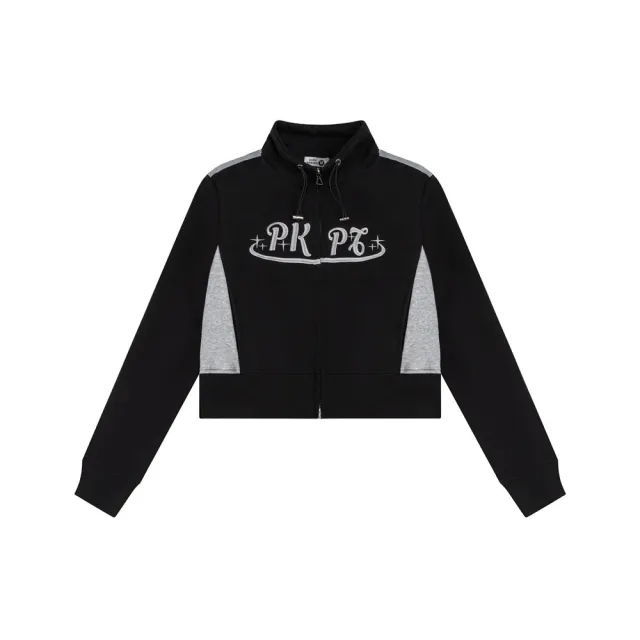 American Color Matching Letters Loose Casual Jacket Black Short - Shop at LoveMi