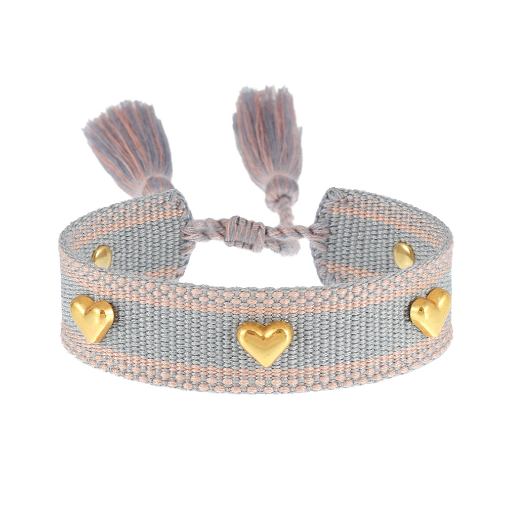 Love Metal Hand Weaving Bracelet All-matching