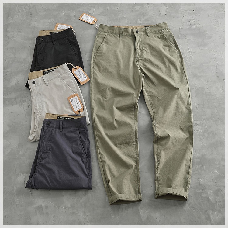 Mens Casual Straight Leg Trousers For Spring And Autumn