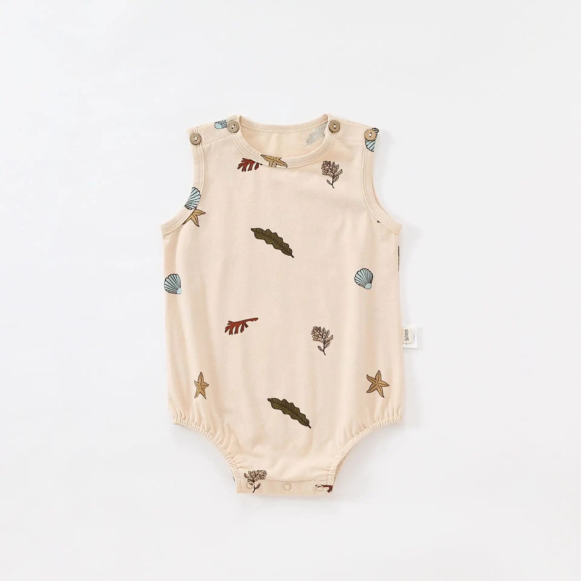 Baby's Short-sleeved One-piece Romper Cotton Vest Baby Bodysuit