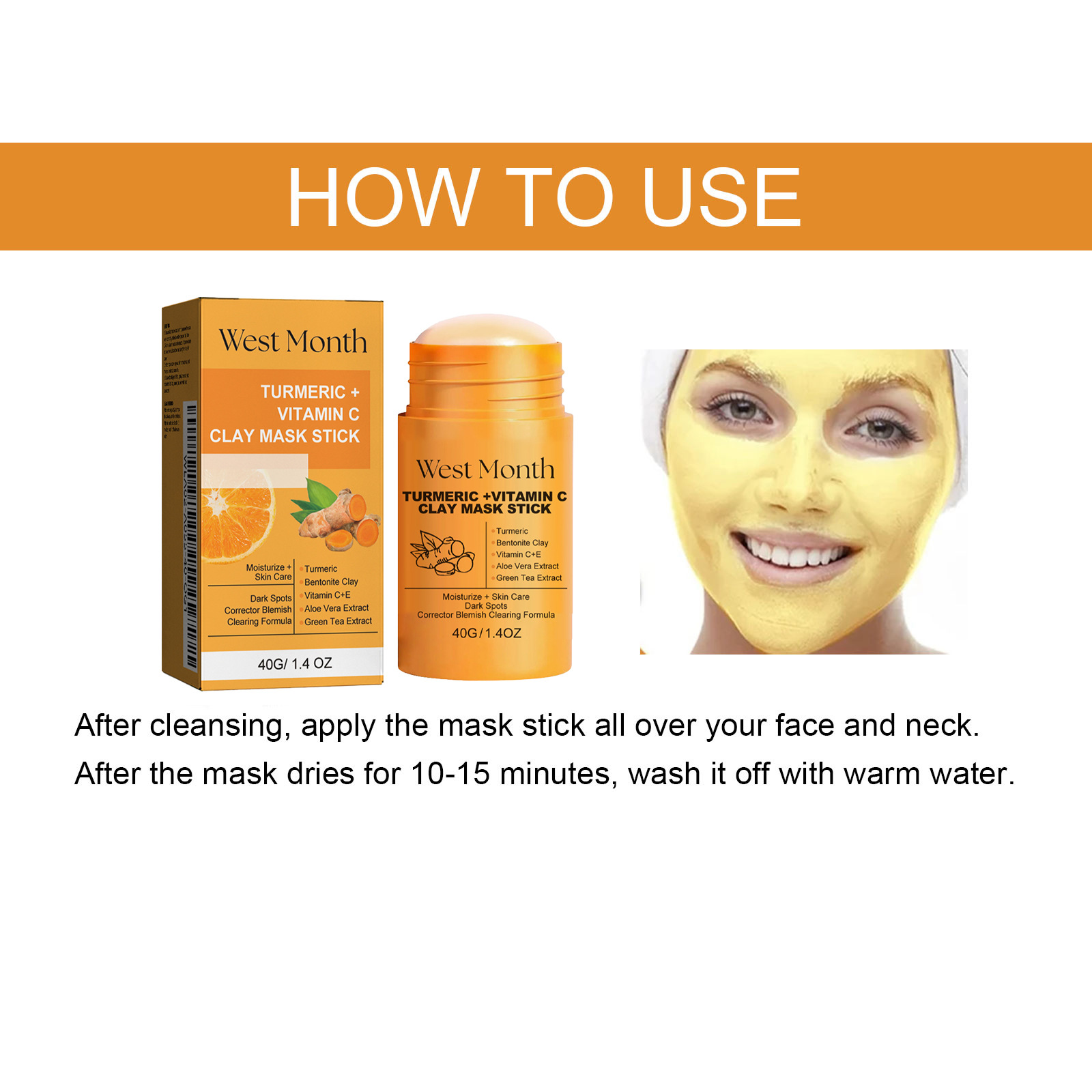 Title 9, Ginger Yellow Mud Brightening Skin Mask Stick D...