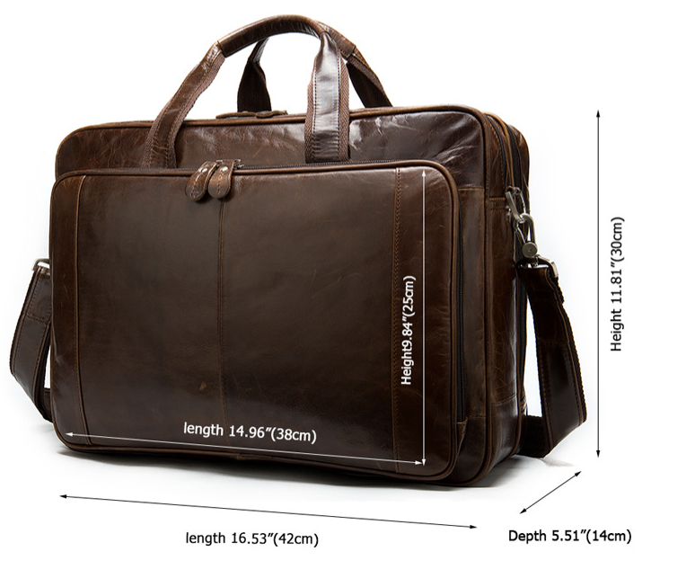 Men's Hand-carrying Genuine Leather Briefcase — foto 8