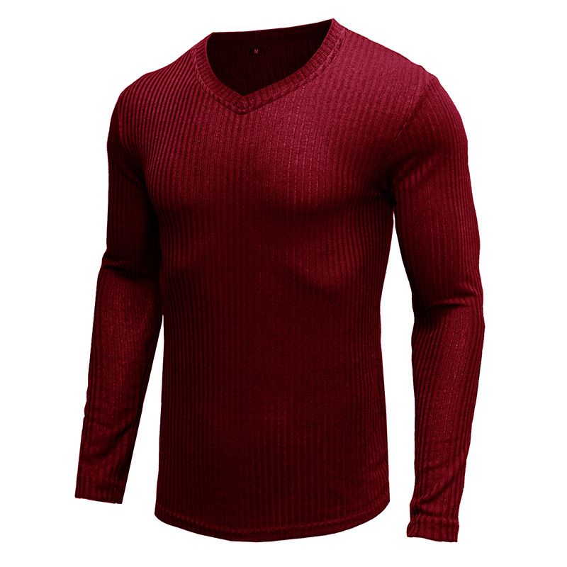 Title 15, European and American knitted mens long-sleeve...