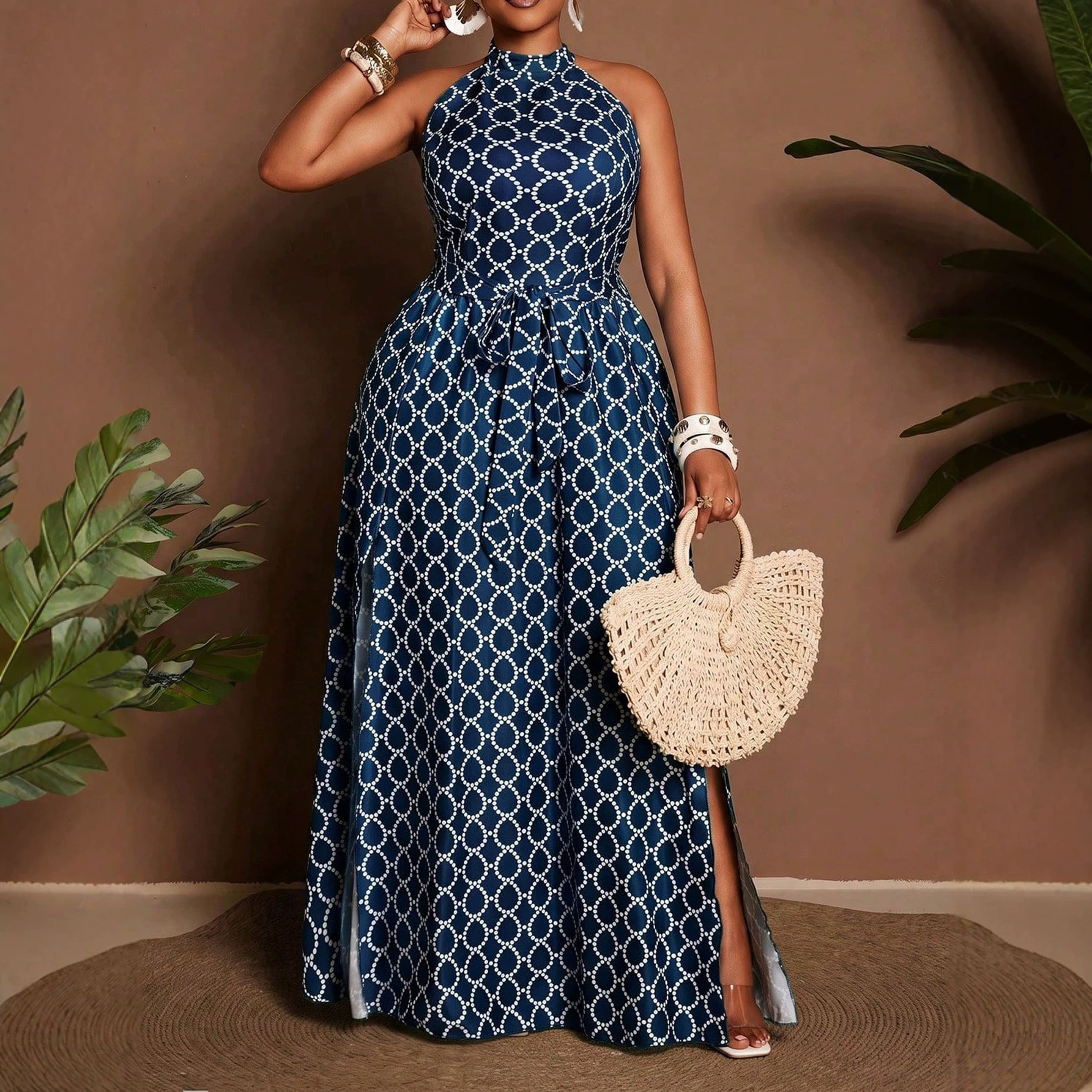 Women's Casual Mid-length Sleeveless Dress