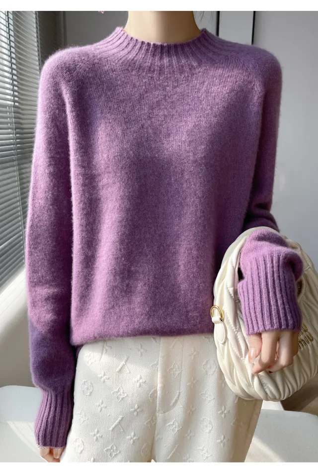 Seamless Sweaters Bottoming Shirt Western Purple - Shop at LoveMi