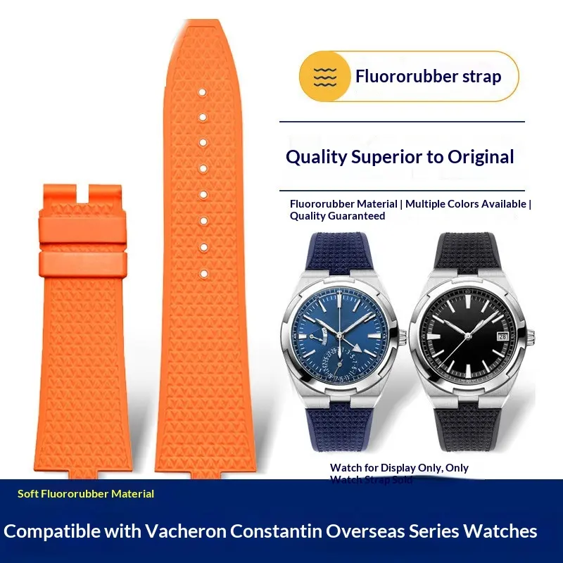 Fluororubber Watch Strap Compatible