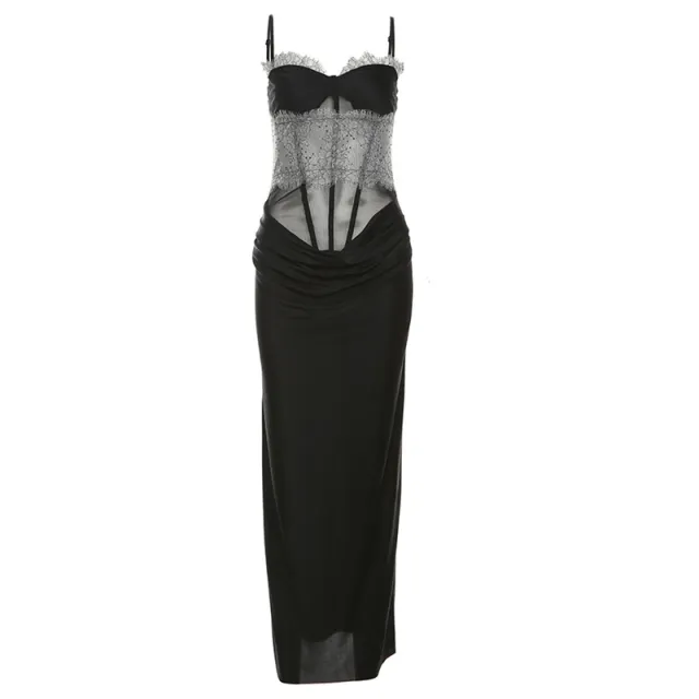 Women's Solid Color Figure Hugging Fashionable Strapless Backless Dress Black - Shop at LoveMi