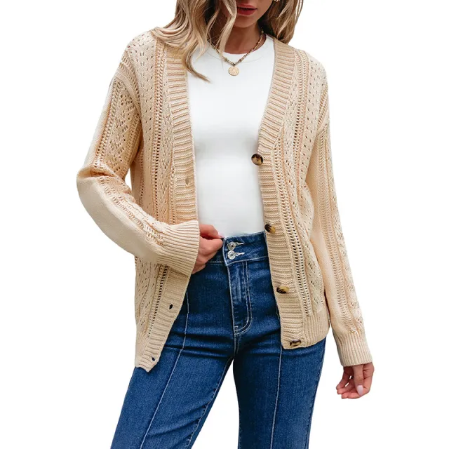 Simple All match Off shoulder Knitted Cardigan For Women Lc2711785 P15 - Shop at LoveMi