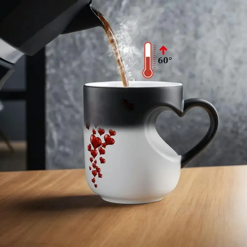 Heart-shaped Colorchanging Magic Ceramic Cup