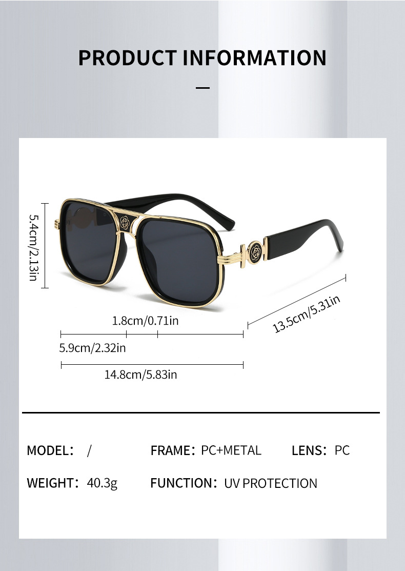 Womens Large-frame Metal-frame Sunglasses Casual And Sophisticated 46c5eaa4 Fe59 4b42 8d9e 08a5f489cc21
