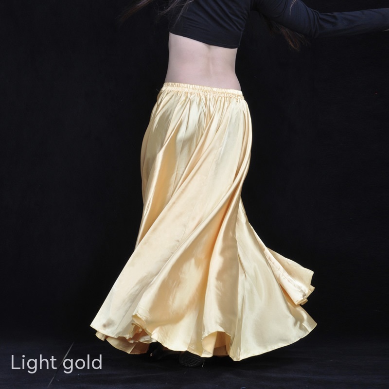 Belly Dance Swing Skirt Stage Performance Costume And Accessories Light Gold - Shop at LoveMi