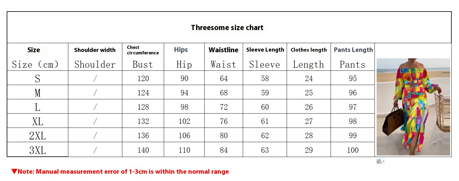 Cross-border Amazon Casual Off-the-shoulder Split Vacation Dress Two-piece Set