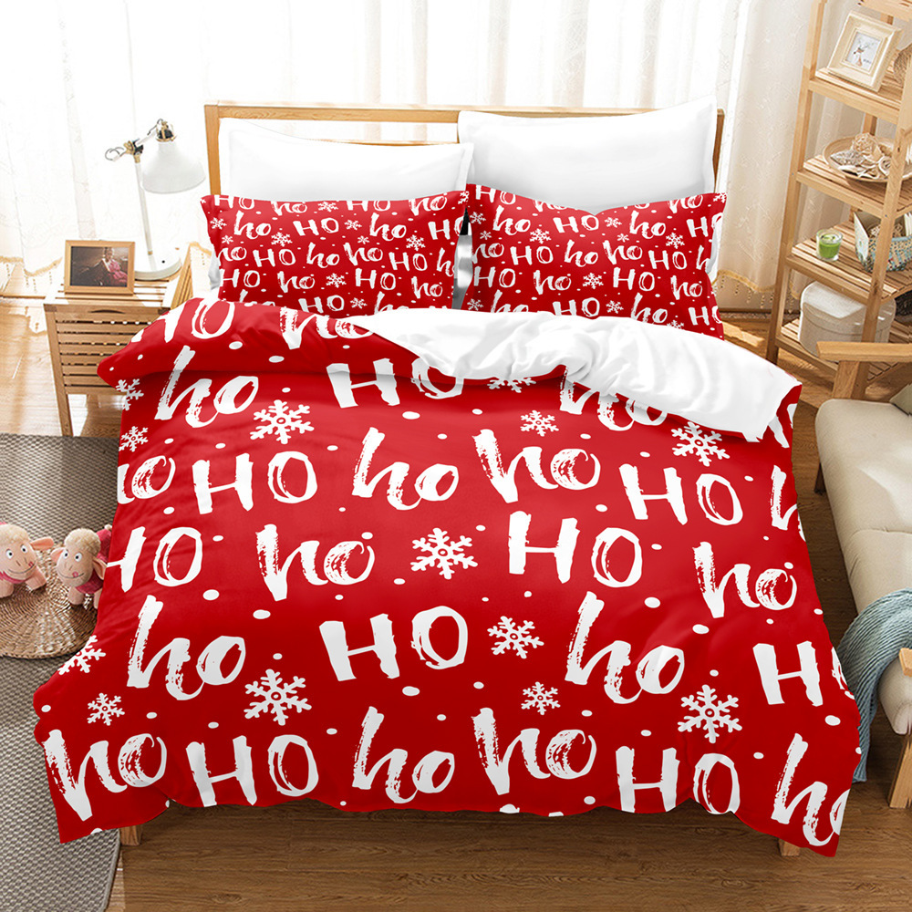 Title 2, Christmas Digital Printed Woolen Bedding Set