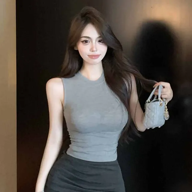Sleeveless Tight Top Split Dress Suit Women Top - Shop at LoveMi