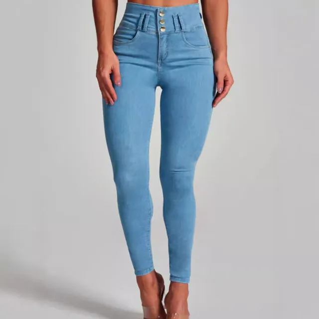 Girls' European And American Ripped Jeans Light Blue - Shop at LoveMi