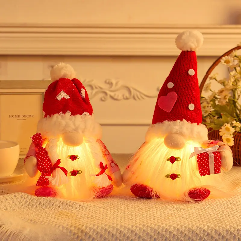 Valentine's Day Decorative Ornament Glowing Knitted Hat