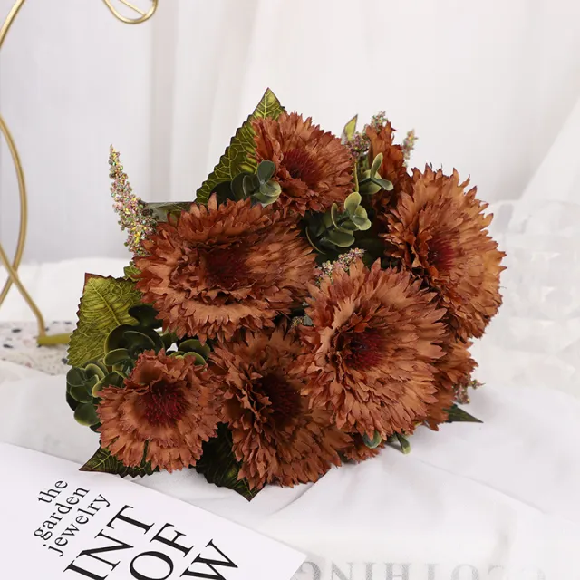 Home Filming Prop Decoration Fake Flowers Brown - Shop at LoveMi