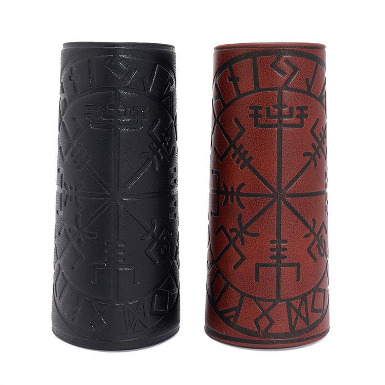 Title 12, Leather Arm Guard Retro Nordic Viking Totem Pun...