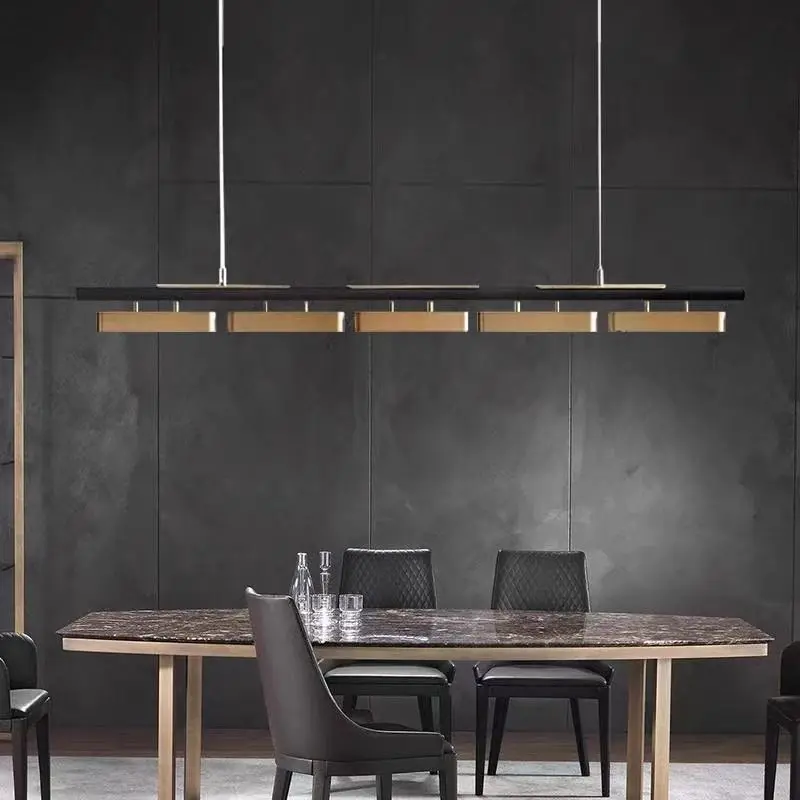 Rectangular Modern Metal Minimalist Pendant Light