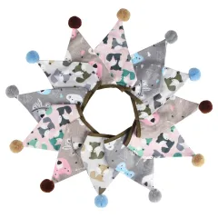 Cotton Wool Ball Pennant Tent Flag Photo Background Wedding Kindergarten Flag - Fur Ball Sjq195 - View 1