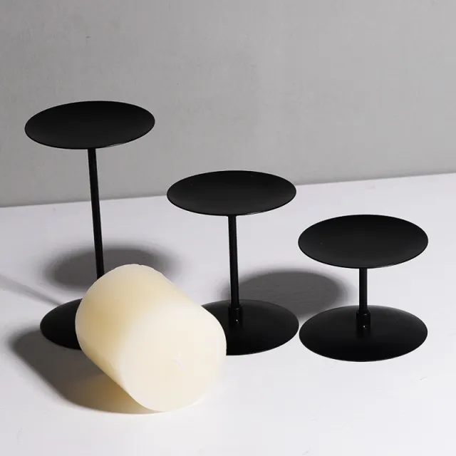 Wrought Iron Metal Black Candlestick Suit Without Candles - Shop at LoveMi