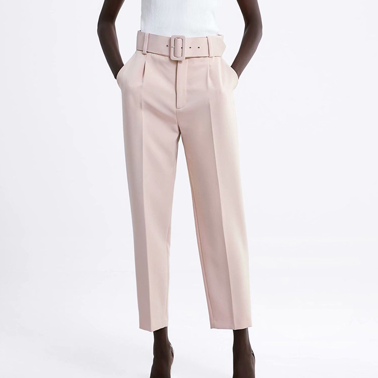 Title 4, Multicolor pleated harem pants with solid color...