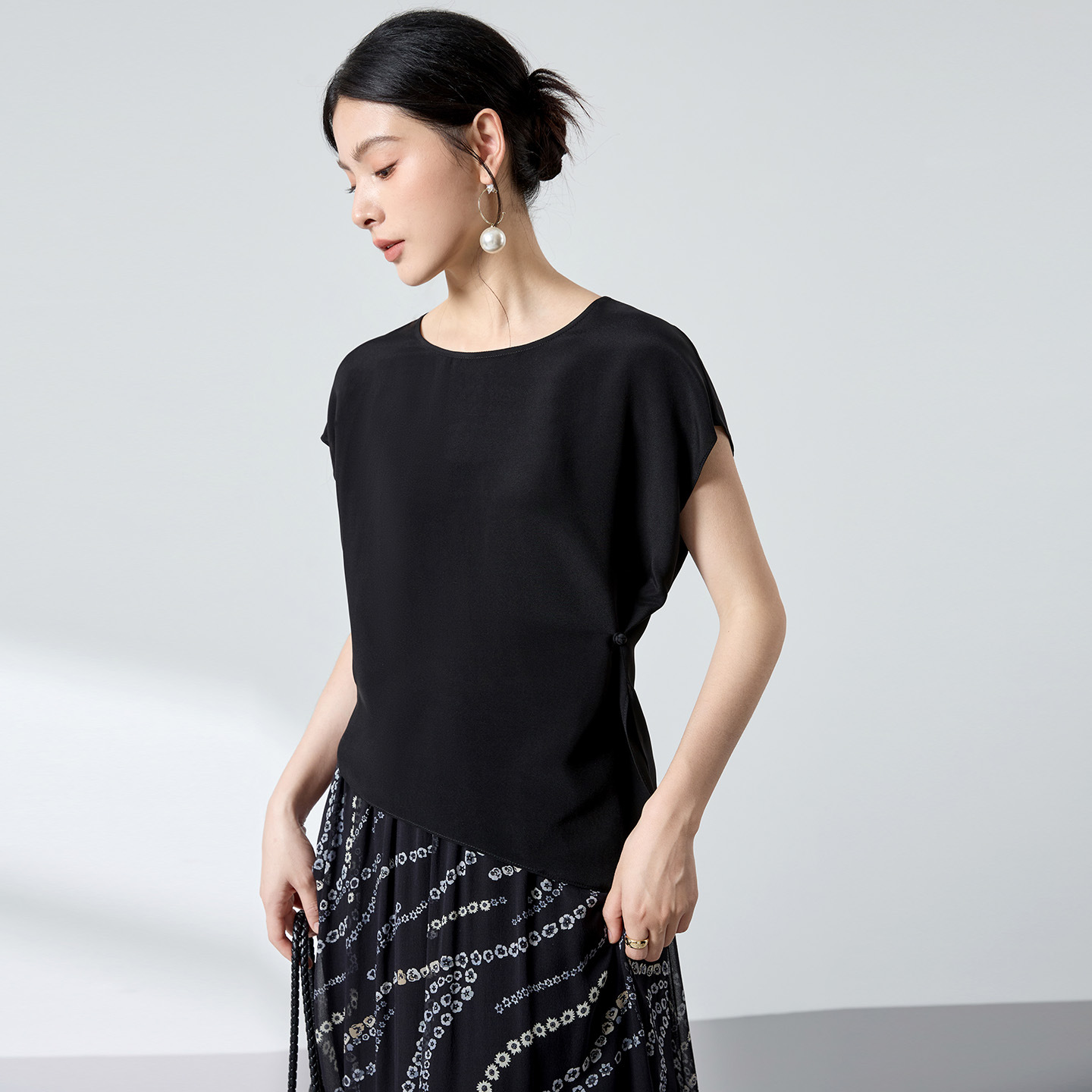 New Chinese-style Versatile Solid-color T-shirt Top