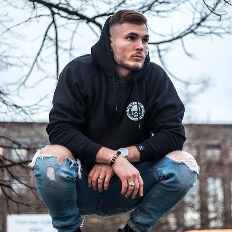 Title 7, Herren-Sportjacke mit Kapuze, trendiger Hip-Hop...