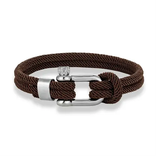 European And American Fashion Stainless Steel U-shaped Horseshoe Clasp Bracelet