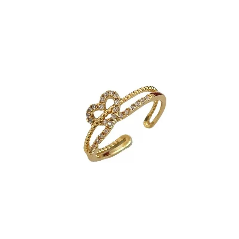 Love Ring Female Internet Celebrity Light Luxury High-end Sense Niche Design - Gold
