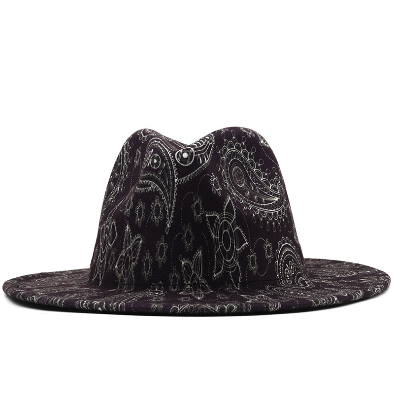 Gorgeous Cashew Floral Print Felt Cap