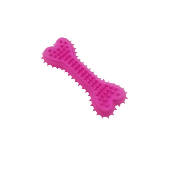 Pet Tpr Toy Love Bone Molar Teeth Cleaning Dog Soft Rubber Toy Pink - Shop at LoveMi
