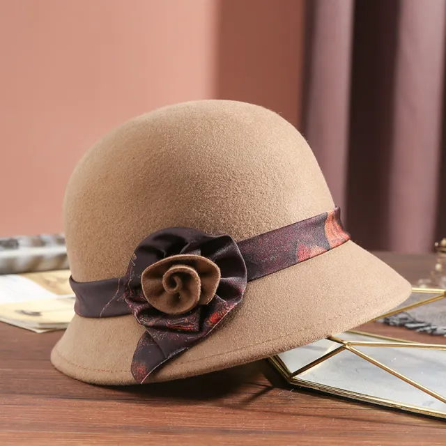 Women's Autumn And Winter Wool Cap Korean Style All matching Camel - Shop at LoveMi
