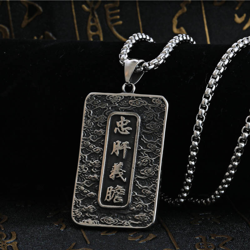 Ethnic Style Guan Gong Titanium Steel Lord Guan The Second Pendant