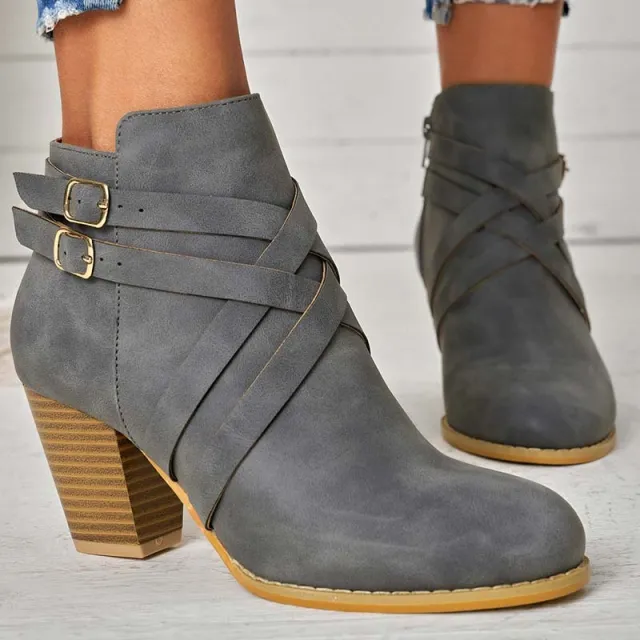 In Stock Short Boots Plus Size Height Increasing Gray - Shop at LoveMi
