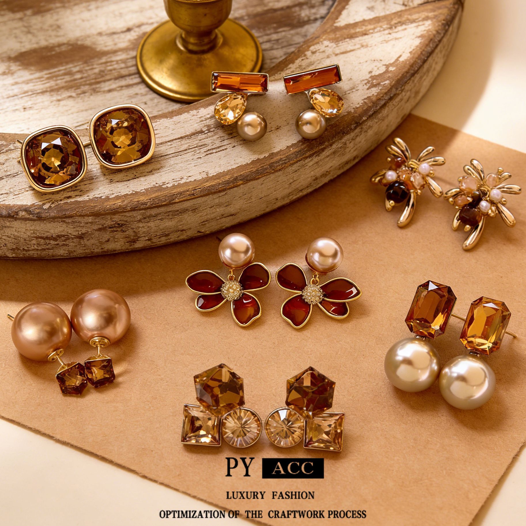 Retro Light-luxury Style Earrings For Women