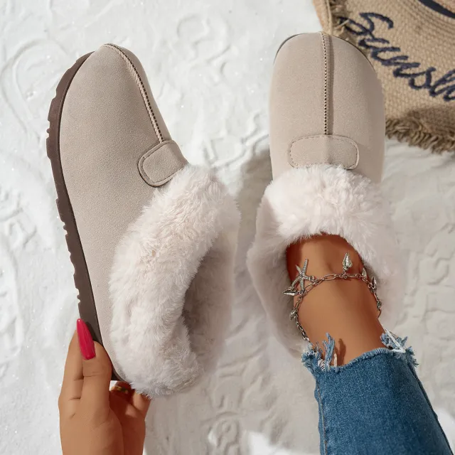Women's Snow Boots Velvet Warm Cotton Shoes White - Shop at LoveMi