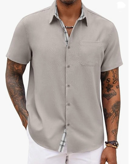Loose-fitting Solid-color Linen Shirt For Men 9