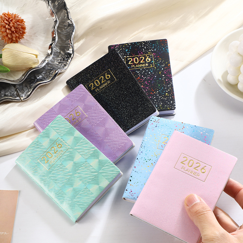 A7 English Notebook Laser Colorful Cover Calendar Starlight Color 3