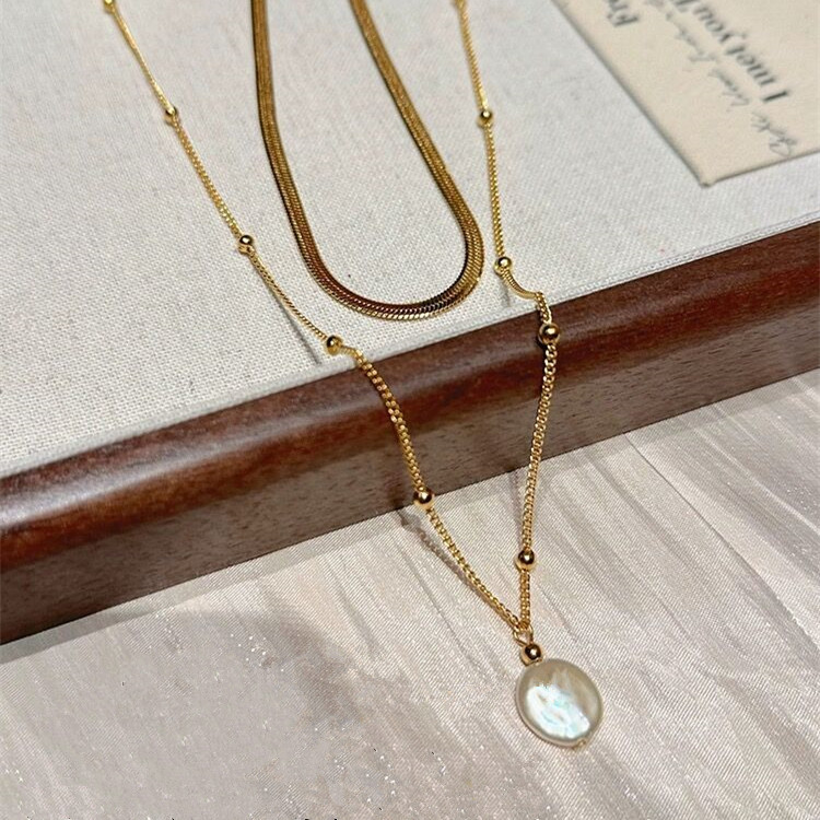 Double Layer Twin Snake Bones Chain High-grade Light Luxury