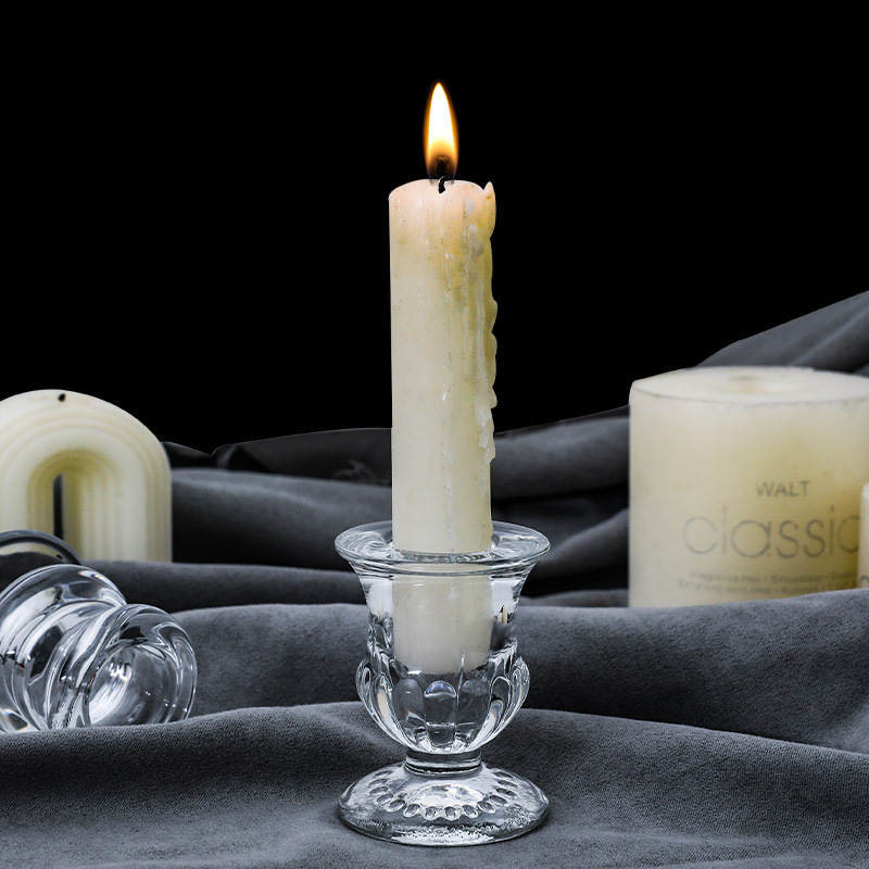 European Minimalist Glass Candle Holder