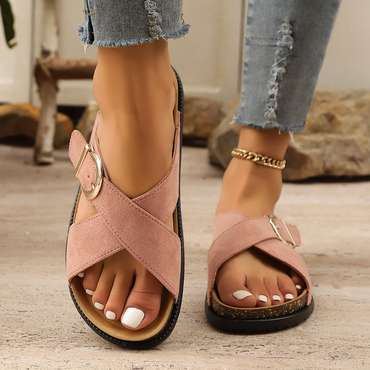 Mori-style Gentle Thick-soled Sandals 25 4754c2de bc7e 4de5 adb6 9667a9e38c66