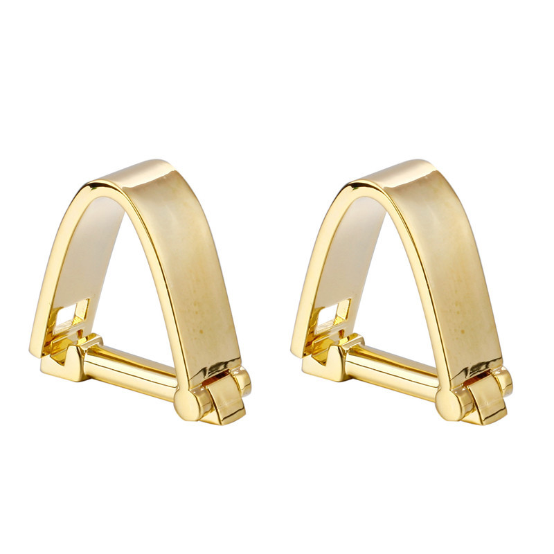 Men’s Fashionable Golden French Snap Cufflinks