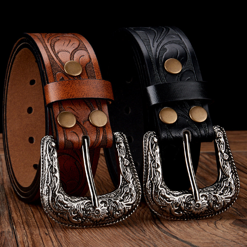 Big Flower Versatile Jeans Belt Barbati