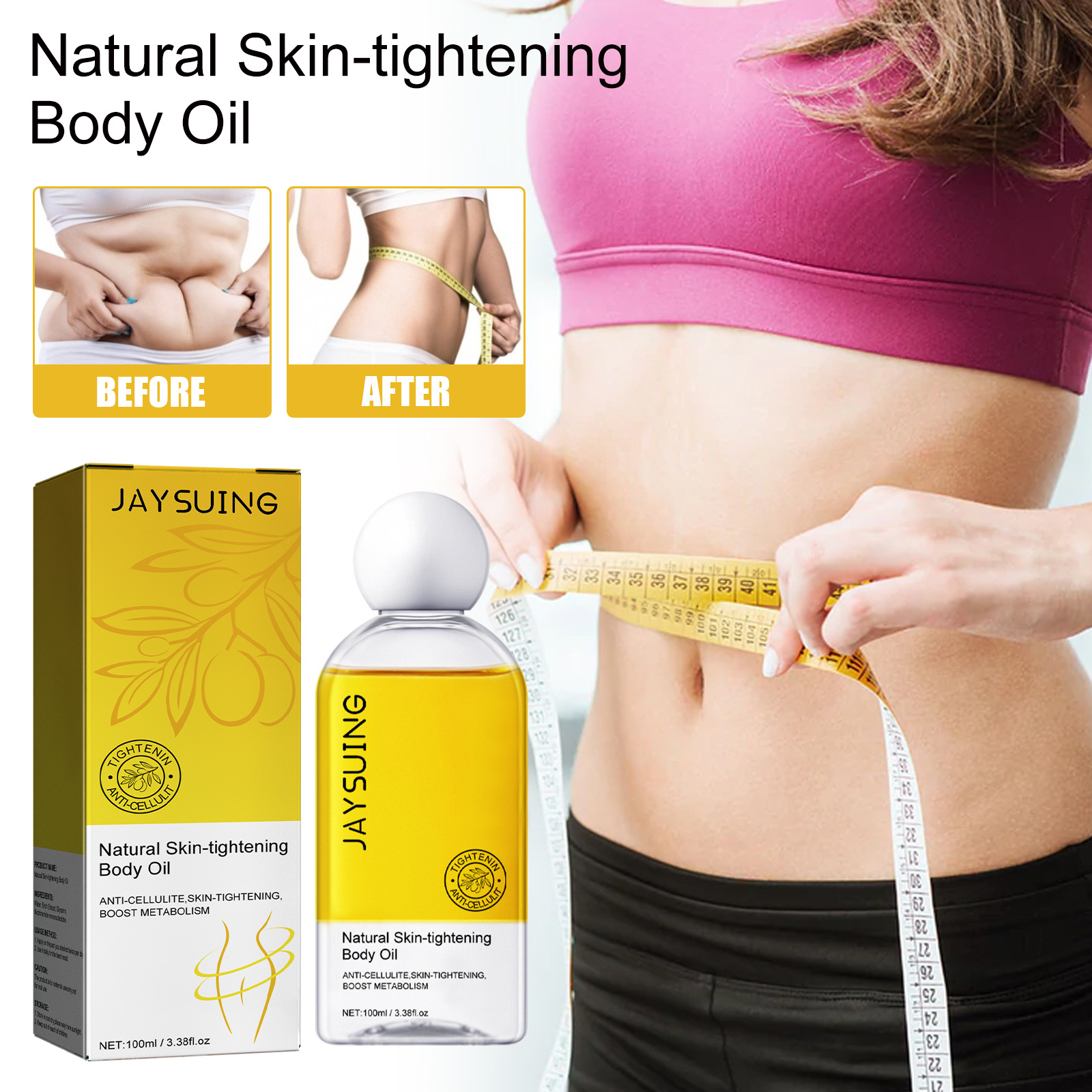 Massage Firming Body Skin Anti-Orange Peel Moisturizing Slimming Beauty Oil