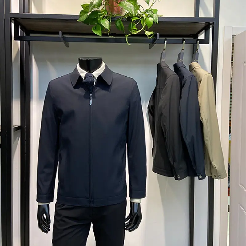 Mens Solid-Color Casual Jacket