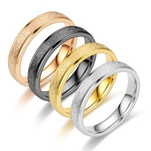 Light Luxury Starry Titanium Steel Frosted Ring
