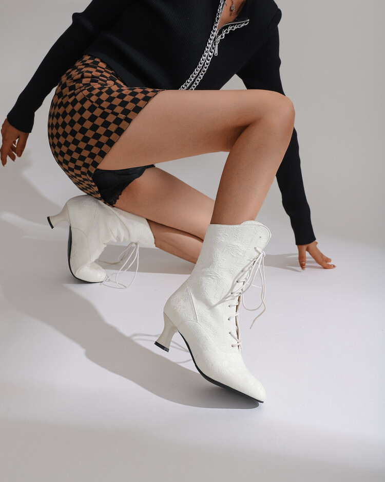 Women’s Pointed-Toe Kitten-Heel Boots