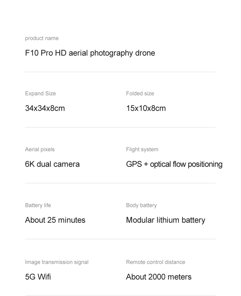 Title 18, F10 Drone GPS Plegable para Fotografía Aérea, P...