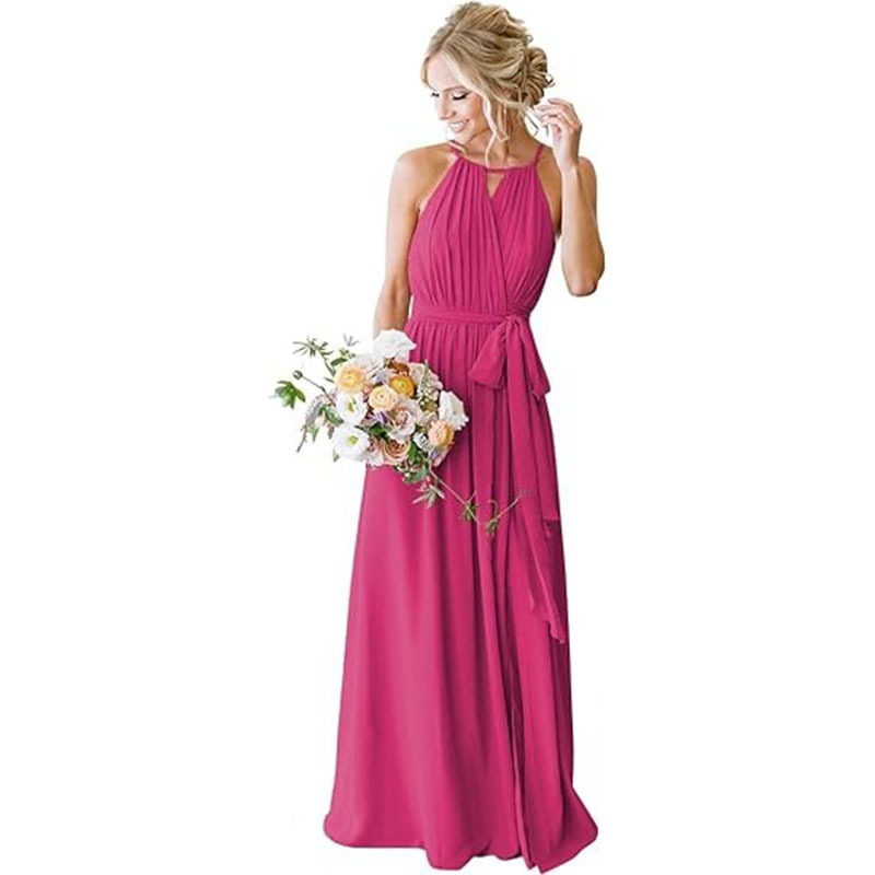 European And American Style Women Strap Chiffon Bridesmaid Dress Long Picture Color 10 Ussize16 - Shop at LoveMi